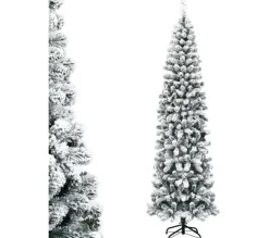 COSTWAY Sapin Et Accessoire^ Sapin De Noël/Arbre De Noël Artificiel Flocons De Neige 230 Cm, 641 Branches, Avec Aiguilles