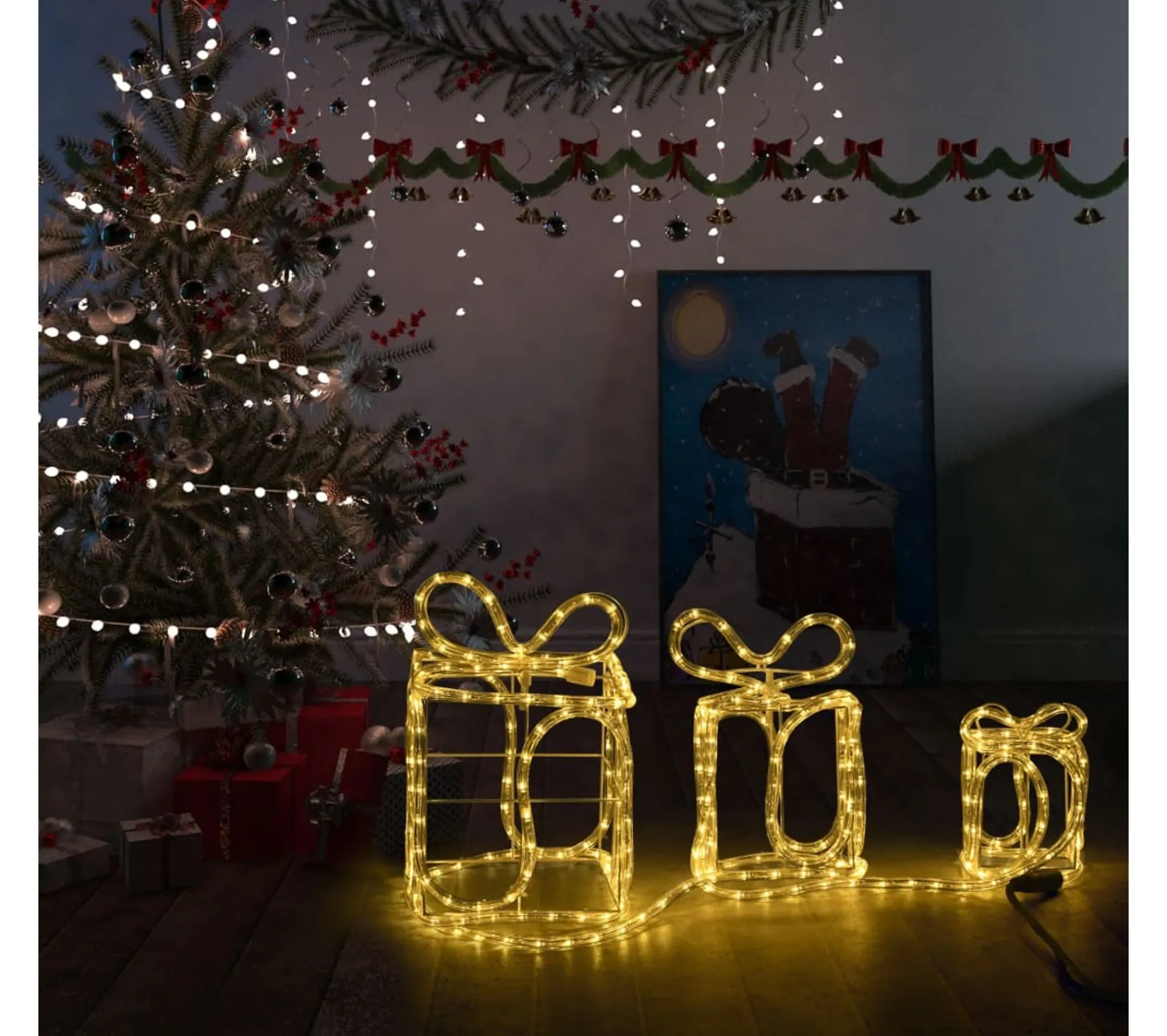 Discount * Décoration De Noël Avec 180 Led Interieur Et Exterieur