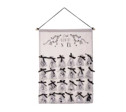 Outlet * Décoration De Noël Calendrier "Hors Piste" 65Cm Blanc