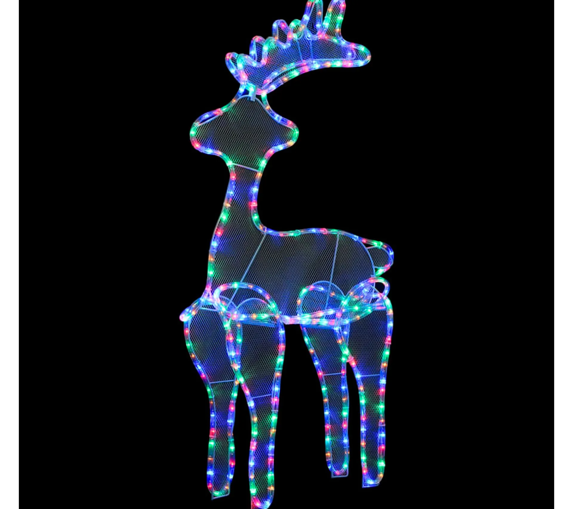 Fashion * Décoration De Noël De Renne Avec Maille 306 Led 60X24X89 Cm