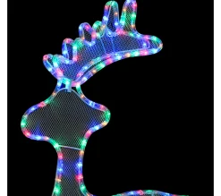 Fashion * Décoration De Noël De Renne Avec Maille 306 Led 60X24X89 Cm