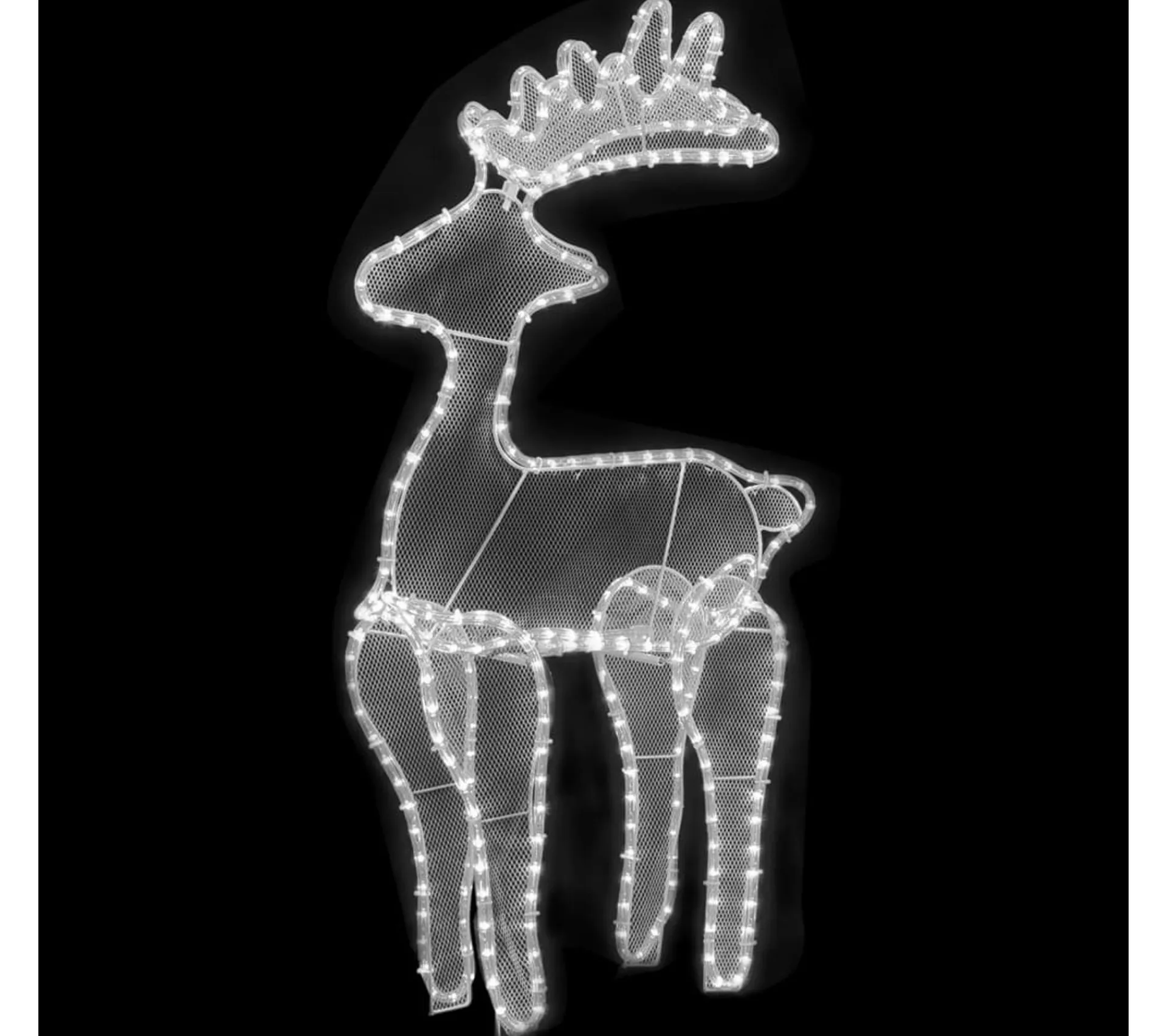 Flash Sale * Décoration De Noël De Renne Avec Maille 306 Led 60X24X89 Cm
