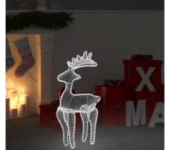 Flash Sale * Décoration De Noël De Renne Avec Maille 306 Led 60X24X89 Cm