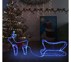 Best Sale * Décoration De Noël D'Exterieur Renne Et Traineau 252 Led