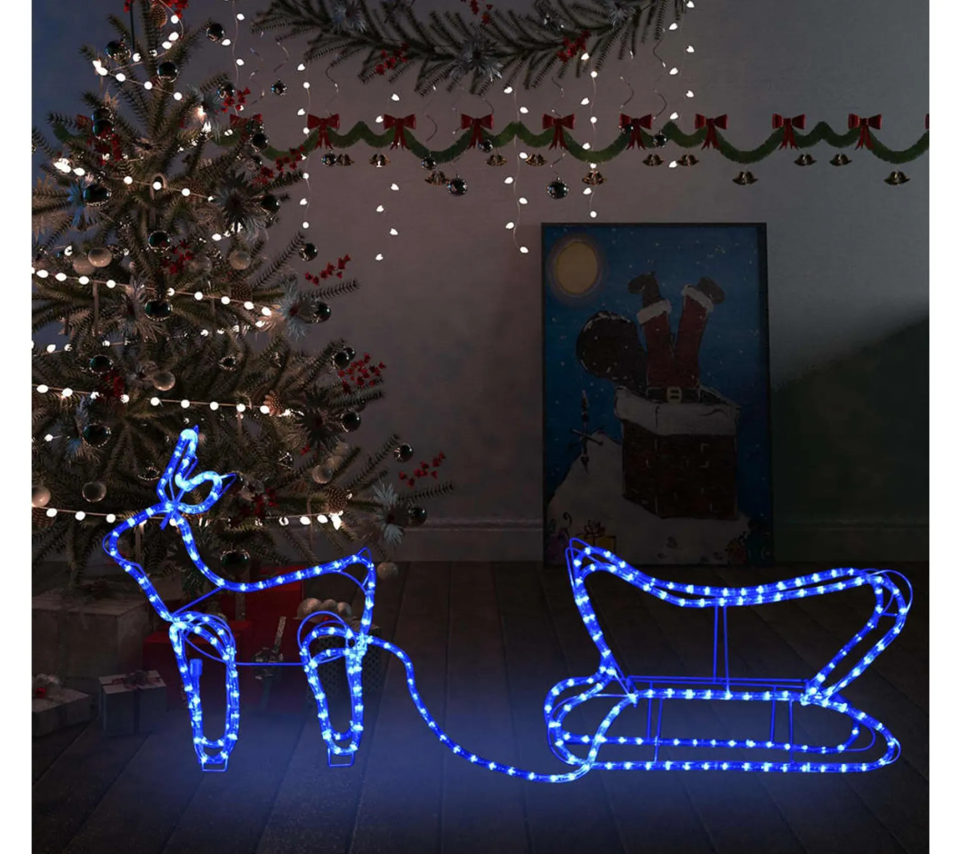 Best Sale * Décoration De Noël D'Exterieur Renne Et Traineau 252 Led