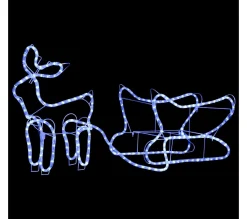 New * Décoration De Noël D'Exterieur Renne Et Traineau 252 Led