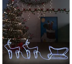 Online * Décoration De Noël D'Exterieur Renne Et Traineau 576 Led