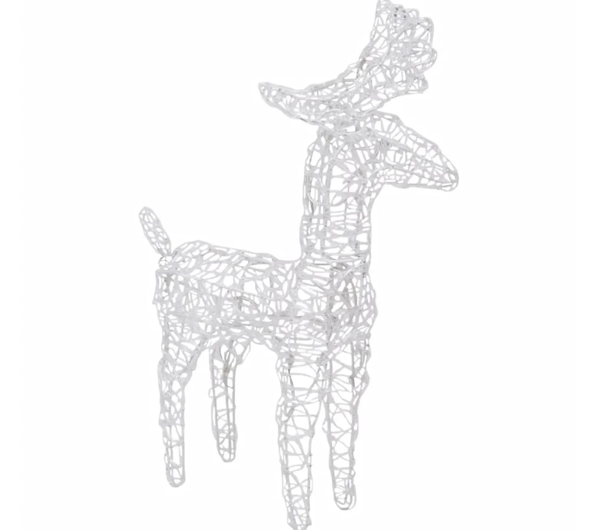Fashion * Décoration De Noël Rennes Et Traineau 160 Led 130 Cm Acrylique