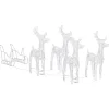 Best Sale * Décoration De Noël Rennes Et Traineau 240 Led Acrylique