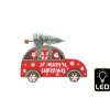 Clearance * Décoration Lumineuse Sapin Sur Voiture De Noël 20 Cm - Rouge