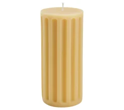 New 3DO Bougie Colonne H. 15 Cm Urania Jaune