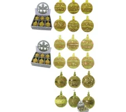 DOUCEUR D'INTERIEUR Guirlande Et Boule De Sapin^Douceur D'Interieur 6 Boules Décorees Or Sequins