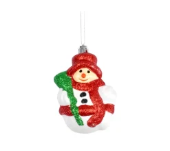 DOUCEUR D'INTERIEUR Guirlande Et Boule De Sapin^Douceur D'Interieur 1 Boule De Noël Bonhomme De Neige Blanc