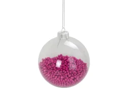 DOUCEUR D'INTERIEUR Guirlande Et Boule De Sapin^Douceur D'Interieur 1 Boule Transparente Avec Bille Rose Noël