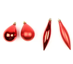 DOUCEUR D'INTERIEUR Guirlande Et Boule De Sapin^Douceur D'Interieur 4 Boules De Sapin De Noël Olive Et Glacon Rouge