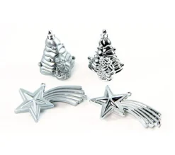 DOUCEUR D'INTERIEUR Guirlande Et Boule De Sapin^Douceur D'Interieur 4 Boules De Sapin De Noël Et Etoile Argent