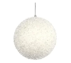 DOUCEUR D'INTERIEUR Guirlande Et Boule De Sapin^Douceur D'Interieur 1 Boule Polyfoam Décore Paillette Blanc