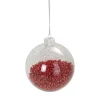 DOUCEUR D'INTERIEUR Guirlande Et Boule De Sapin^Douceur D'Interieur 1 Boule Transparente Avec Bille Rouge Noël