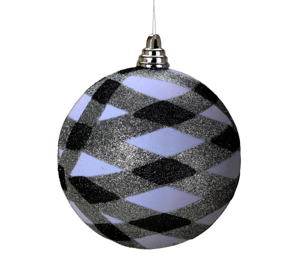 DOUCEUR D'INTERIEUR Guirlande Et Boule De Sapin^Douceur D'Interieur 1 Boule Blanche Argent Et Noir De Noël