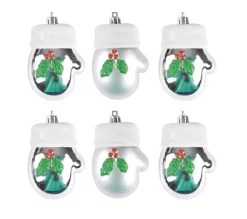 DOUCEUR D'INTERIEUR Guirlande Et Boule De Sapin^Douceur D'Interieur 6 Boules De Noël Gants Décores Argent