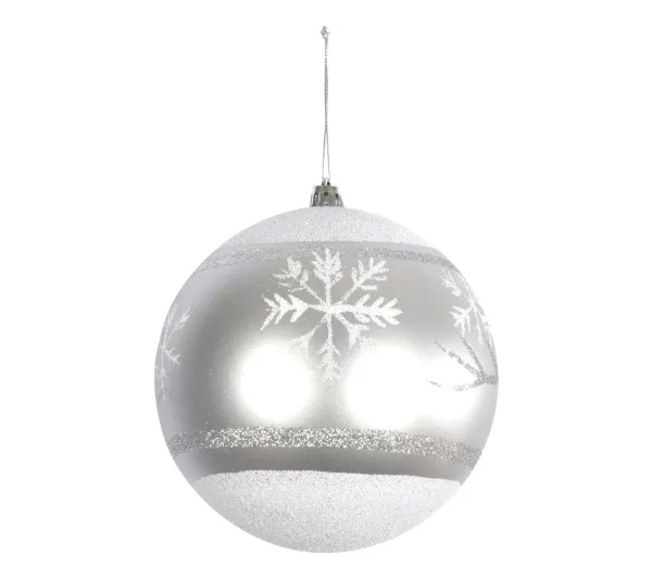 DOUCEUR D'INTERIEUR Guirlande Et Boule De Sapin^Douceur D'Interieur Boule De Noël Argent Flocon