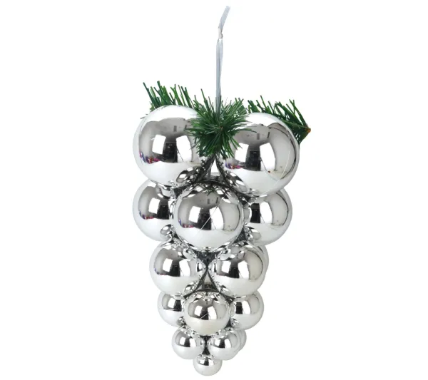 DOUCEUR D'INTERIEUR Guirlande Et Boule De Sapin^Douceur D'Interieur Grappe De 25 Boules Argent