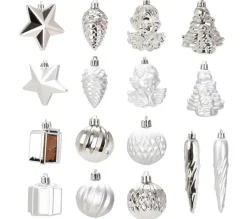 DOUCEUR D'INTERIEUR Guirlande Et Boule De Sapin^Douceur D'Interieur Kit De 16 Boules Et Décoration De Noël Argent