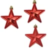 DOUCEUR D'INTERIEUR Guirlande Et Boule De Sapin^Douceur D'Interieur Set De 3 Suspensions Etoiles Rouge