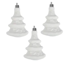 DOUCEUR D'INTERIEUR Guirlande Et Boule De Sapin^Douceur D'Interieur Set De 3 Suspensions Sapins Blanc