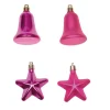 DOUCEUR D'INTERIEUR Guirlande Et Boule De Sapin^Douceur D'Interieur Set De 4 Décorations De Noël Cloches Et Etoiles Rose