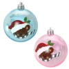 DOUCEUR D'INTERIEUR Guirlande Et Boule De Sapin^Douceur D'Interieur Set De 4 Boules Bleu Et Rose Ourson De Noël