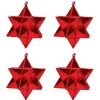 DOUCEUR D'INTERIEUR Guirlande Et Boule De Sapin^Douceur D'Interieur Set De 4 Etoiles De Noël Rouge