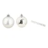 DOUCEUR D'INTERIEUR Guirlande Et Boule De Sapin^Douceur D'Interieur Set De 8 Boules De Noël Décor Rayures Argent
