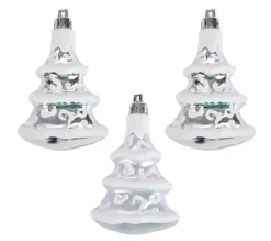 DOUCEUR D'INTERIEUR Guirlande Et Boule De Sapin^Douceur D'Interieur Set De 3 Suspensions Sapins Argent