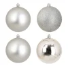 DOUCEUR D'INTERIEUR Guirlande Et Boule De Sapin^Douceur D'Interieur Set De 4 Boules Noël Argent 8 Cm