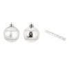 DOUCEUR D'INTERIEUR Guirlande Et Boule De Sapin^Douceur D'Interieur Set De 8 Boules Décor Carreaux De Noël Argent