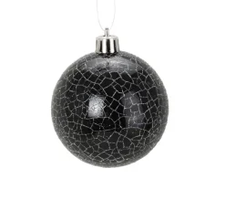 DOUCEUR D'INTERIEUR Guirlande Et Boule De Sapin^Douceur D'Interieur Set De 4 Boules De Noël Noir Craquele