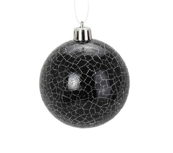 DOUCEUR D'INTERIEUR Guirlande Et Boule De Sapin^Douceur D'Interieur Set De 4 Boules De Noël Noir Craquele