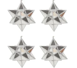 DOUCEUR D'INTERIEUR Guirlande Et Boule De Sapin^Douceur D'Interieur Set De 4 Etoiles De Noël Argent