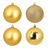 DOUCEUR D'INTERIEUR Guirlande Et Boule De Sapin^Douceur D'Interieur Set De 4 Boules Noël Dore 8 Cm