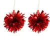 DOUCEUR D'INTERIEUR Guirlande Et Boule De Sapin^Douceur D'Interieur Set De 2 Pompons De Noël Rouge