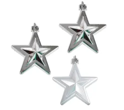 DOUCEUR D'INTERIEUR Guirlande Et Boule De Sapin^Douceur D'Interieur Set De 3 Suspensions Etoiles Argent