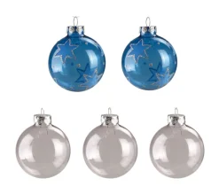 DOUCEUR D'INTERIEUR Guirlande Et Boule De Sapin^Douceur D'Interieur Set De 5 Boules En Verre Translucide