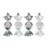 DOUCEUR D'INTERIEUR Guirlande Et Boule De Sapin^Douceur D'Interieur Set De 4 Suspensions Bonbons De Noël Argent