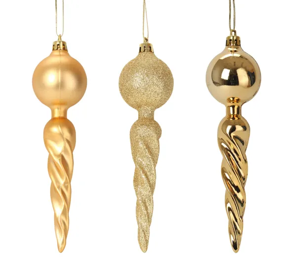 DOUCEUR D'INTERIEUR Guirlande Et Boule De Sapin^Douceur D'Interieur Set De 3 Suspensions Torsadees De Noël Or