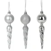 DOUCEUR D'INTERIEUR Guirlande Et Boule De Sapin^Douceur D'Interieur Set De 3 Suspensions Torsadees De Noël Argent
