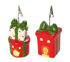 Fashion DOUCEUR D'INTERIEUR Douceur D'Interieur Set De 2 Porte Nom Dolomite De Noël