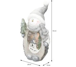 Fashion ECD GERMANY Bonhomme De Neige Déco Led Figurine De Décoration Pour Noël Ornement De Table