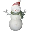 New ECD GERMANY Bonhomme De Neige Figurine 12 Led Décoration D'Hiver A Led Blanc Chaud 57 Cm