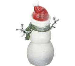 New ECD GERMANY Bonhomme De Neige Figurine 12 Led Décoration D'Hiver A Led Blanc Chaud 57 Cm